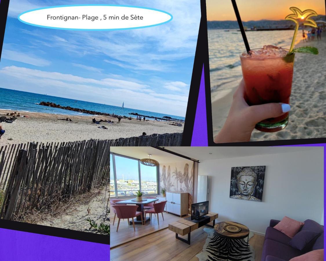 La Perle Bleue, 100 M De La Plage, Parking, Wifi Frontignan Bagian luar foto