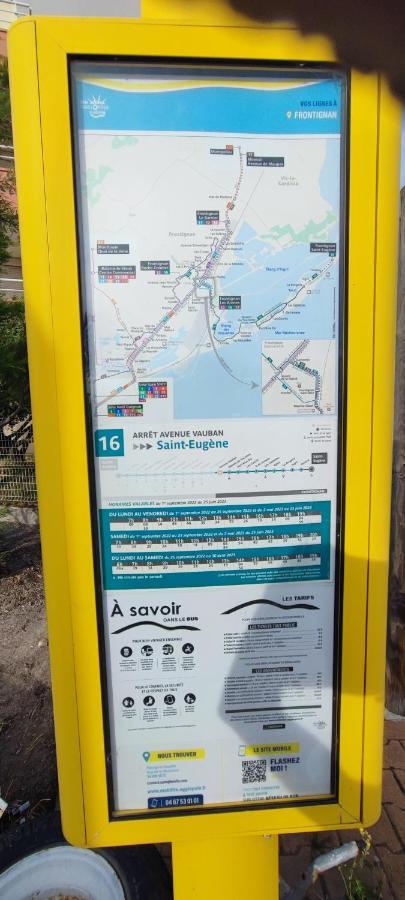 La Perle Bleue, 100 M De La Plage, Parking, Wifi Frontignan Bagian luar foto